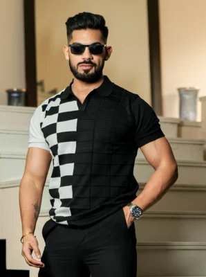 Black cotton half sleeve premium t shirt